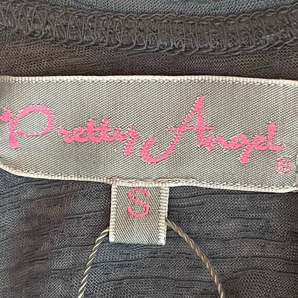 Pretty Angel Gray Cottage Fairy Ruffled Whimsical Tunic Top NWT Size S - Picture 7 of 11